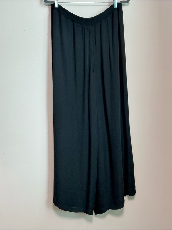 Spiegel Pants - Spiegel Black Silk Wide Leg Palazzo Pants Elastic Waist Women’s Large